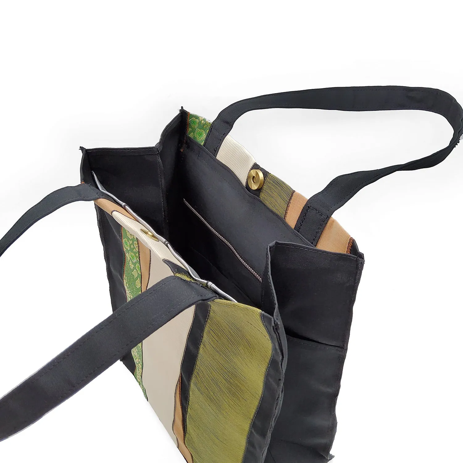 Earth Toned Patchwork Medium Tote Bag