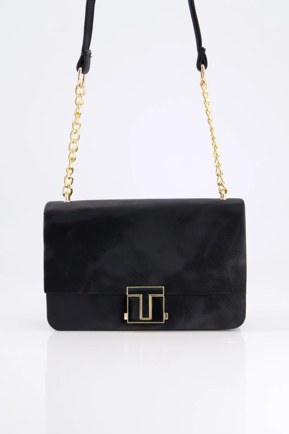 Elegant Black Leather Shoulder Bag