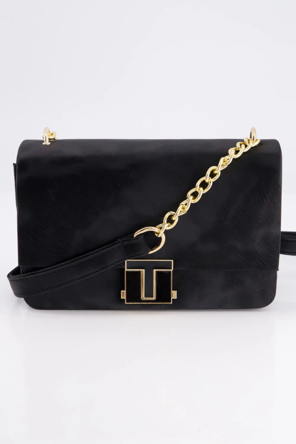 Elegant Black Leather Shoulder Bag