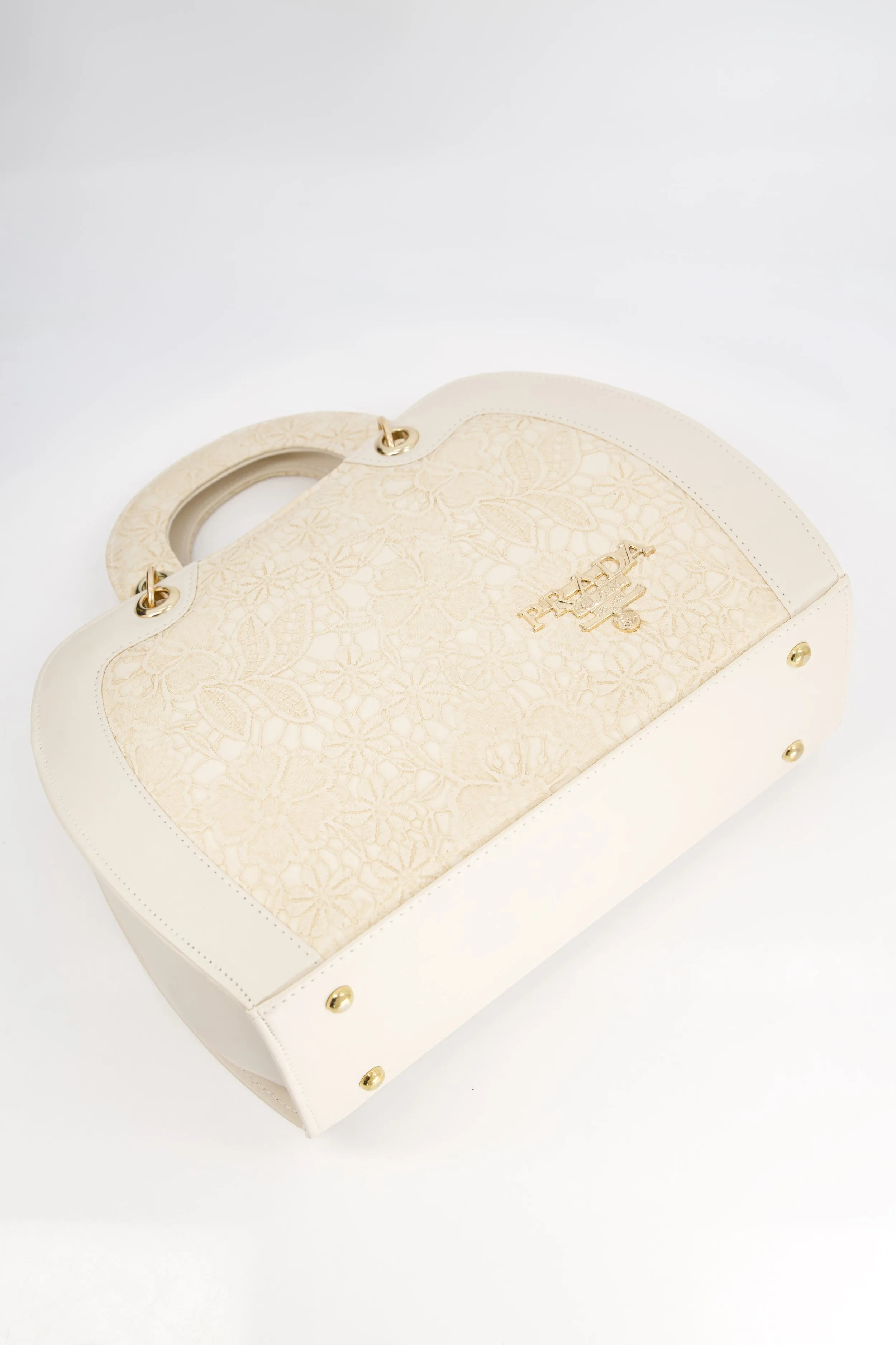 Elegant Bloom Beige Bag
