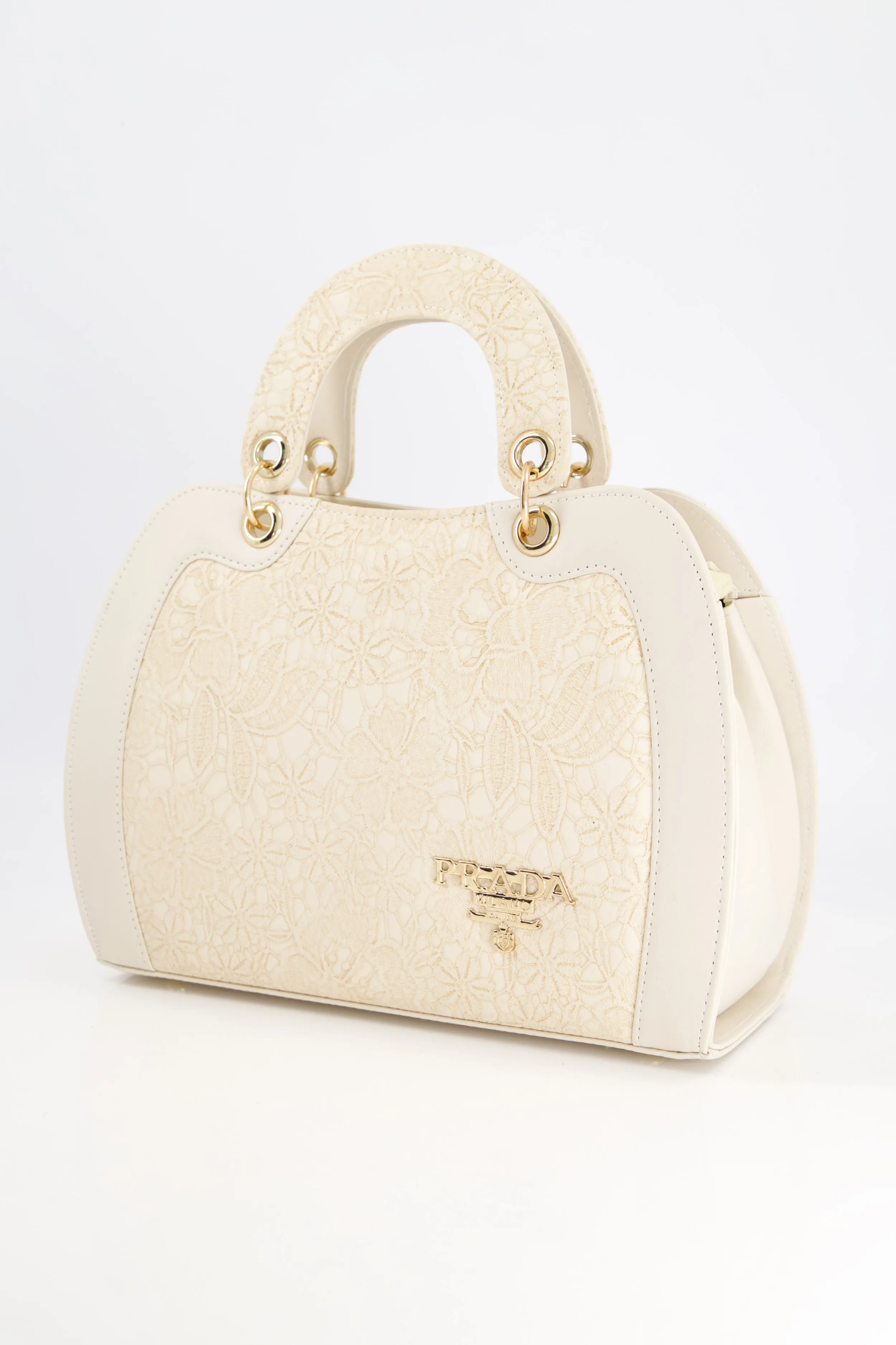 Elegant Bloom Beige Bag