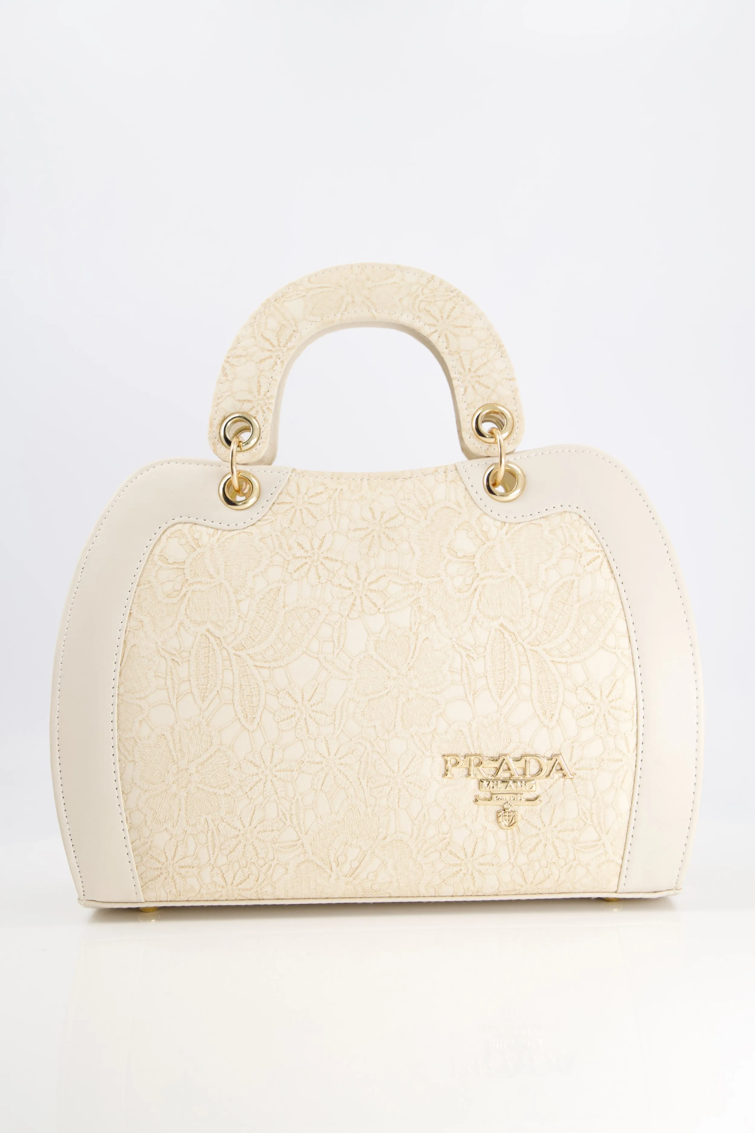 Elegant Bloom Beige Bag