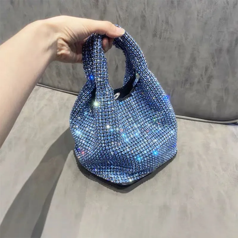 Elegant Last-minute opportunity Colors) Sequined Rhinestone Large variety Celebrities Solid Bags(5 Chains