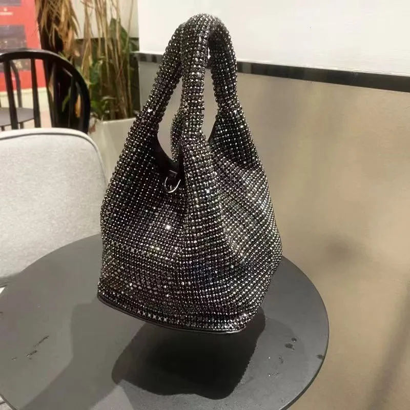 Elegant Last-minute opportunity Colors) Sequined Rhinestone Large variety Celebrities Solid Bags(5 Chains