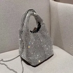 Elegant Last-minute opportunity Colors) Sequined Rhinestone Large variety Celebrities Solid Bags(5 Chains