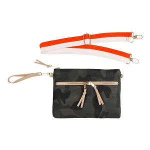 Embossed Camo Printed Neoprene Crossbody