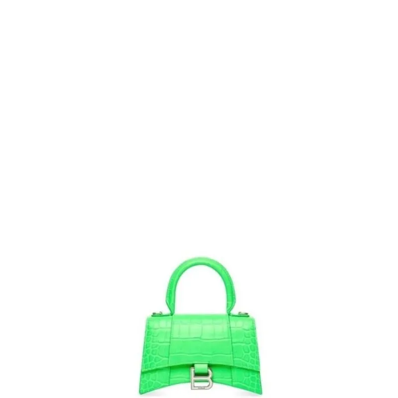 ESMEE - Handbag Crocodile Embossed Bright Green