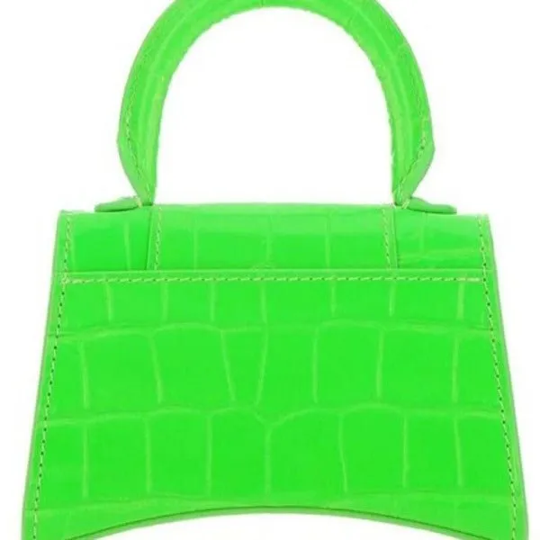 ESMEE - Handbag Crocodile Embossed Bright Green