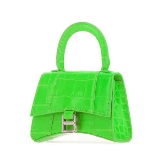 ESMEE - Handbag Crocodile Embossed Bright Green