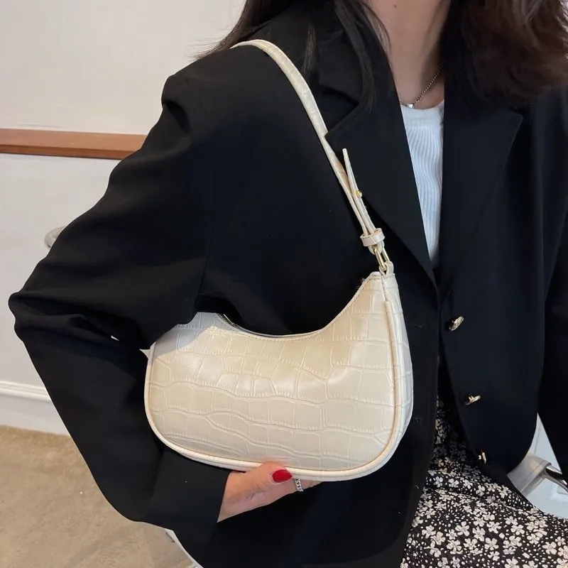 Exquisite Summer Brown Leather Black Stone Bags