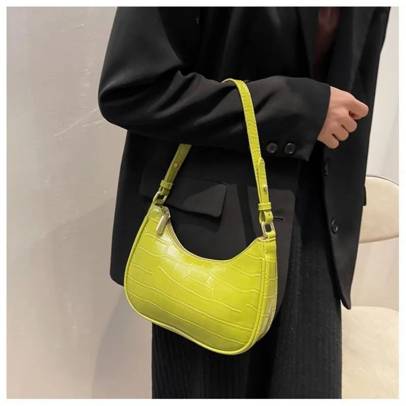 Exquisite Summer Brown Leather Black Stone Bags