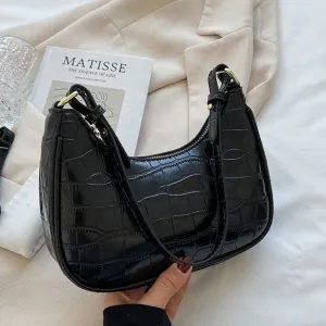 Exquisite Summer Brown Leather Black Stone Bags