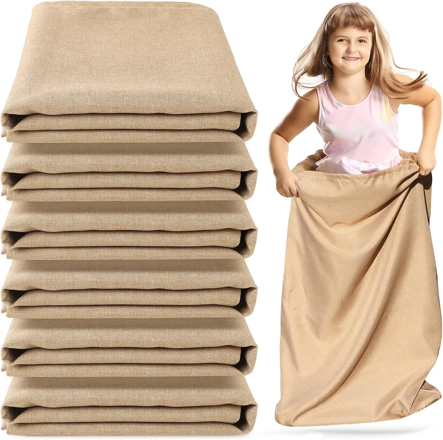 Extra Thicken Potato Sack Race Bags,23.6"x39.3" Outdoor Lawn Games for Adults and Kids,Reusable Large Gunny Sacks Burlap Bags
