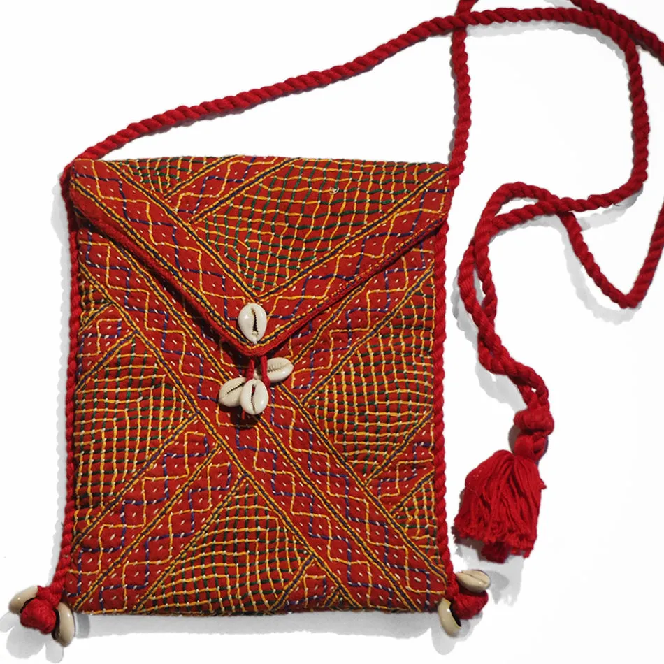 Fair trade embroidered sling bag
