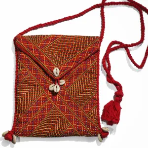 Fair trade embroidered sling bag
