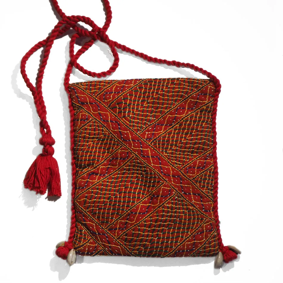 Fair trade embroidered sling bag