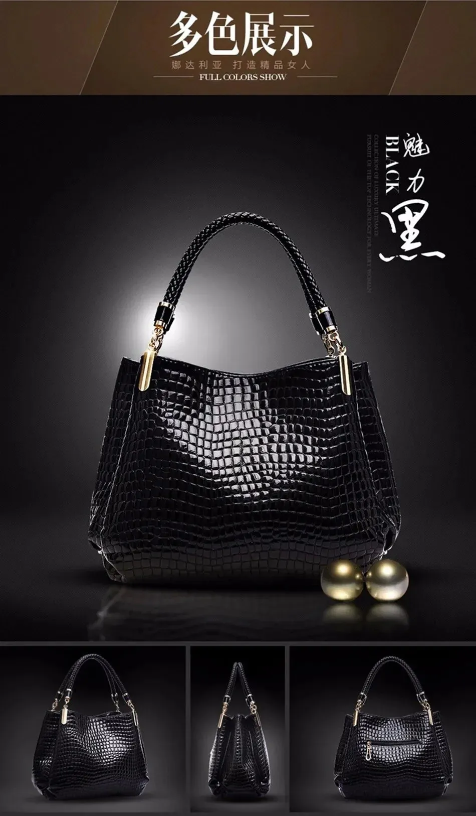 Famous Designer Brand Bags Women Leather Handbags 2023 Luxury Ladies Hand Bags Purse Fashion Shoulder Bags Bolsa Sac Crocodile