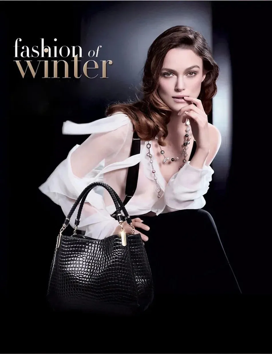 Famous Designer Brand Bags Women Leather Handbags 2023 Luxury Ladies Hand Bags Purse Fashion Shoulder Bags Bolsa Sac Crocodile