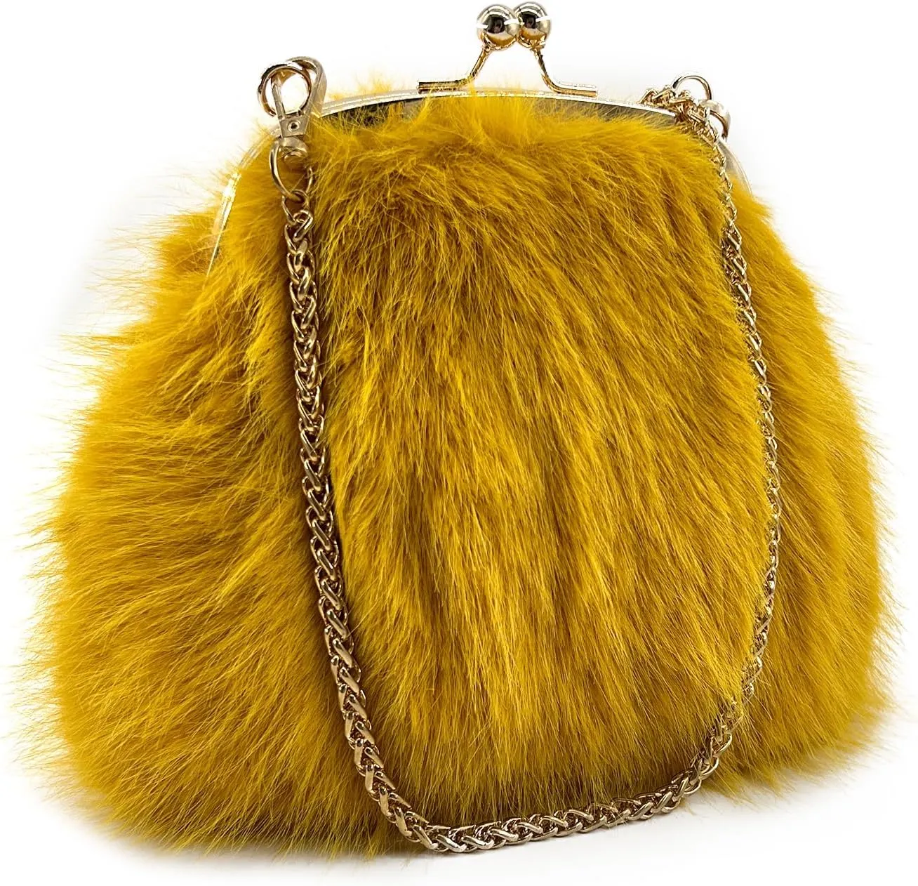 Faux Fur Evening Handbags Fuzzy Satchel Style Purse Fashion Clutch Handbag Shoulder Vintage Bags for Women