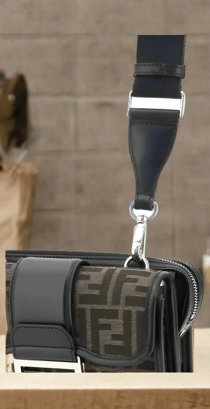 FENDI MEN's DOUBLE BAGUETTE SHOULDER BAG