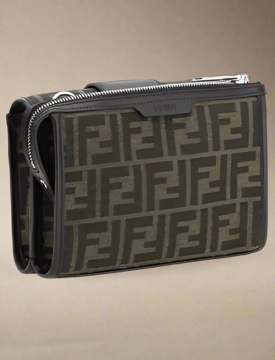 FENDI MEN's DOUBLE BAGUETTE SHOULDER BAG
