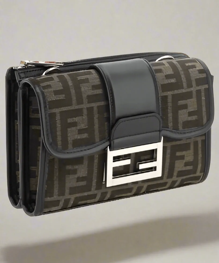 FENDI MEN's DOUBLE BAGUETTE SHOULDER BAG