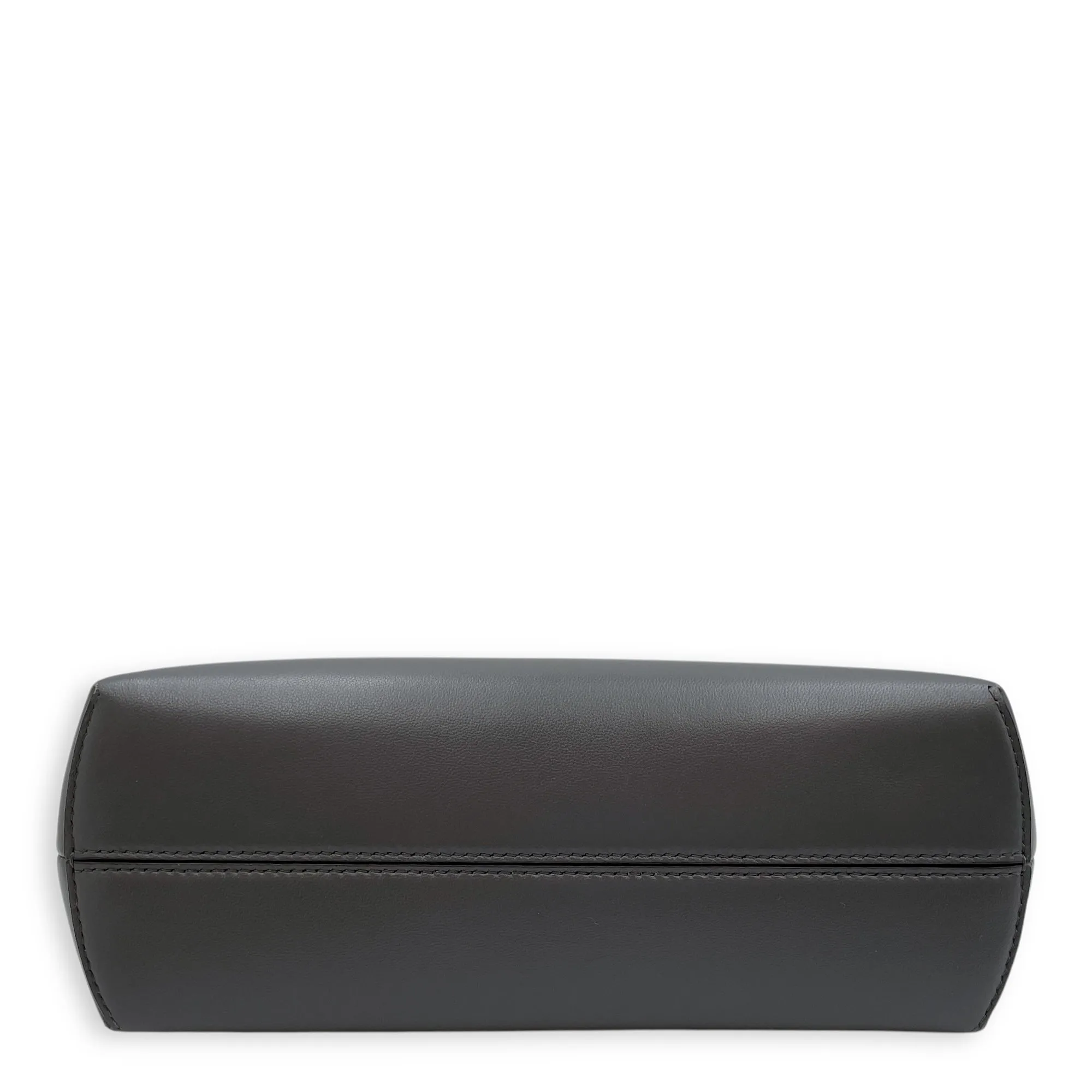 First Grey Shoulder Bag in Python Embossed Calfskin, Silver hardware