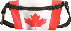 Flag Fanny Pack – Canadian Flag Crossbody Bags for Women & Men – Cute, and Perfect for Festivals and Travel Bag – Stylish 80s/90s Retro Waist Bum Bag, Ideal Travel Belt bag