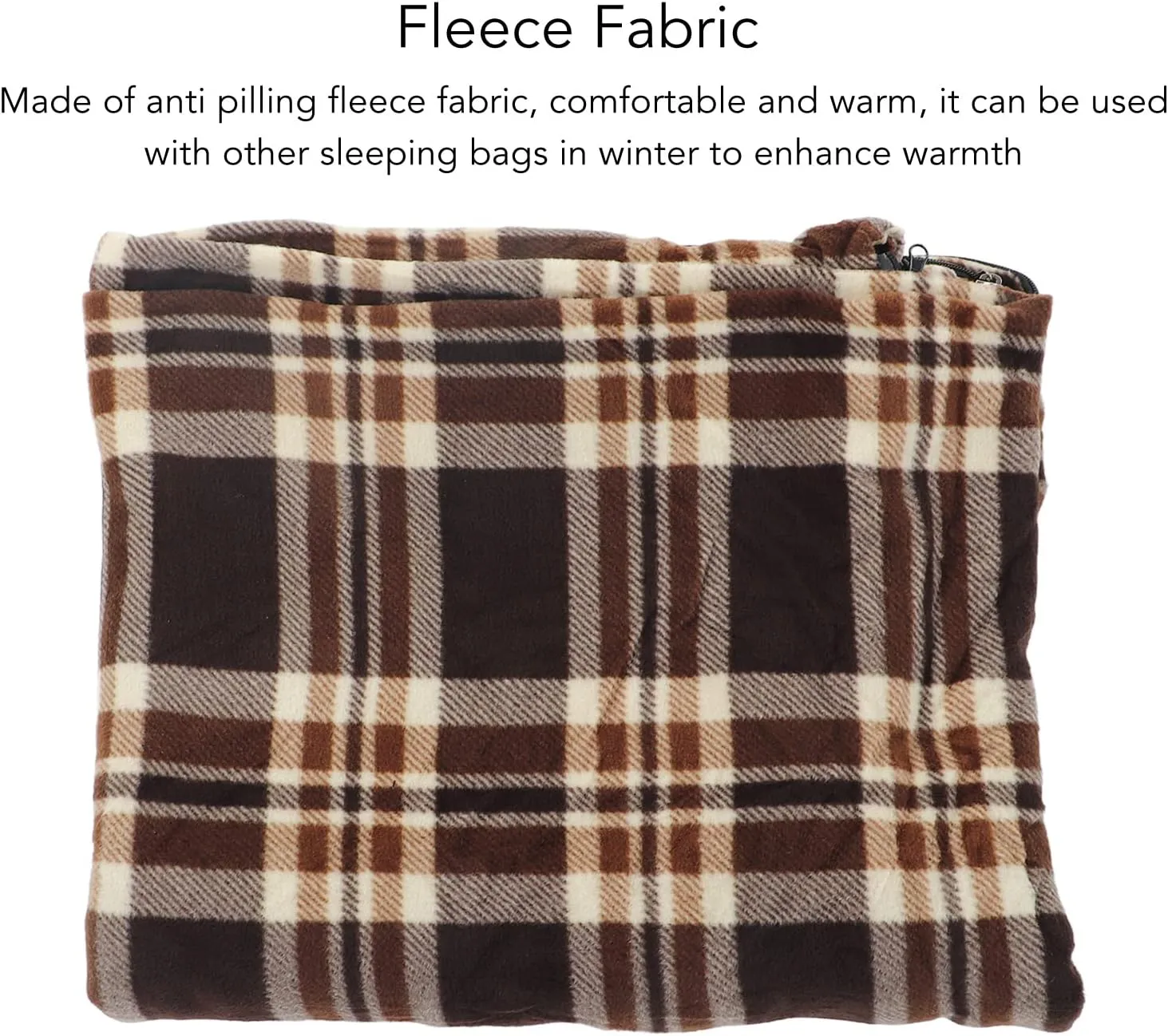 Fleece Sleeping Bag, Anti Pilling Comfortable Warm Sleeping Bag Liner, Skin Friendly Breathability Not Easy to Shrink Portable Fleece Sleeping Bag Liner, for Adults Outdoor