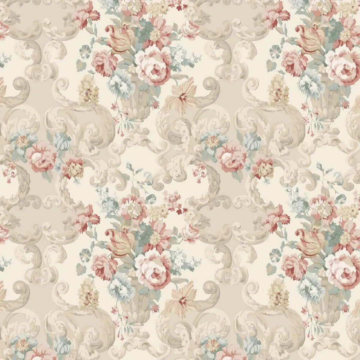Floral Rococo Wallpaper - Mulberry Home