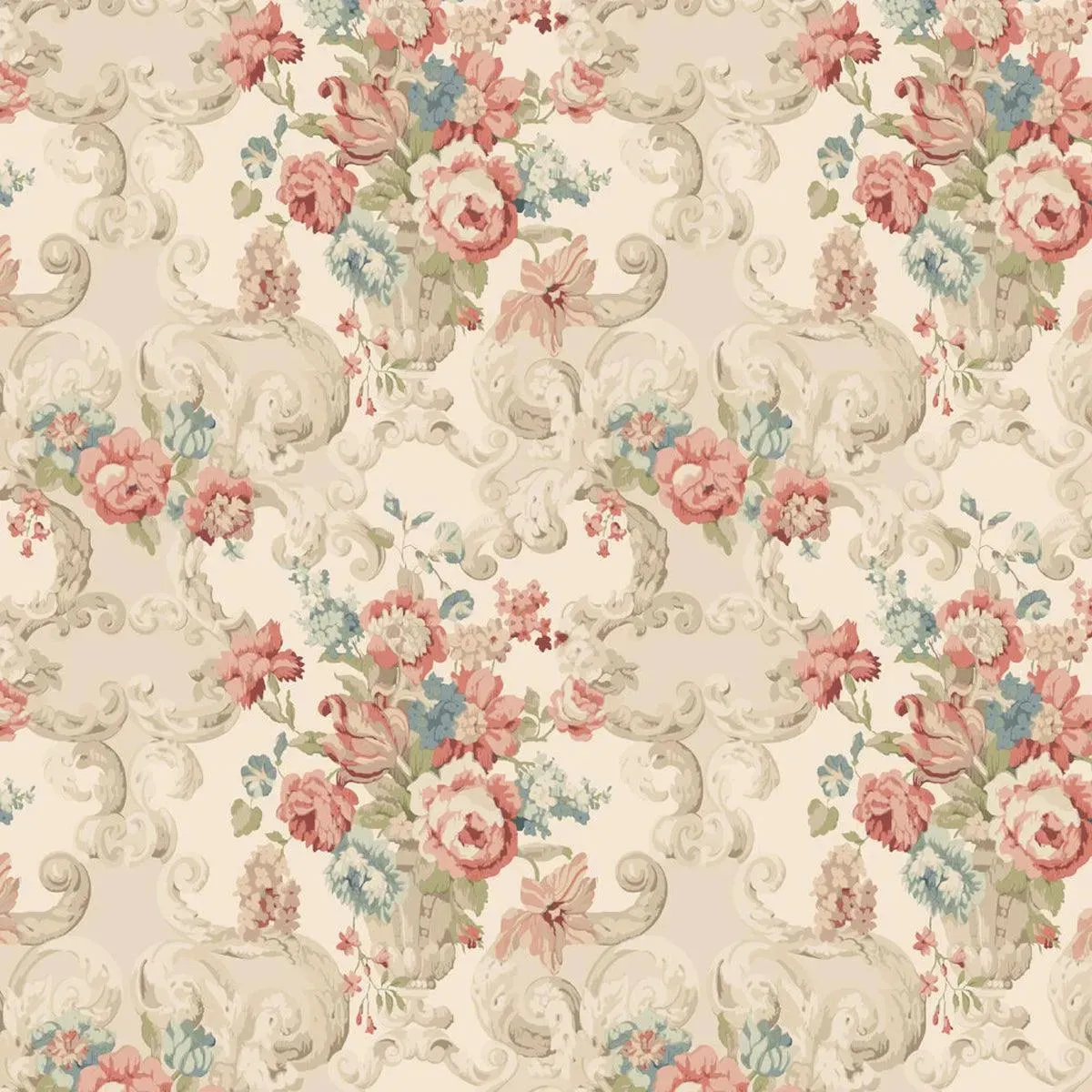 Floral Rococo Wallpaper - Mulberry Home
