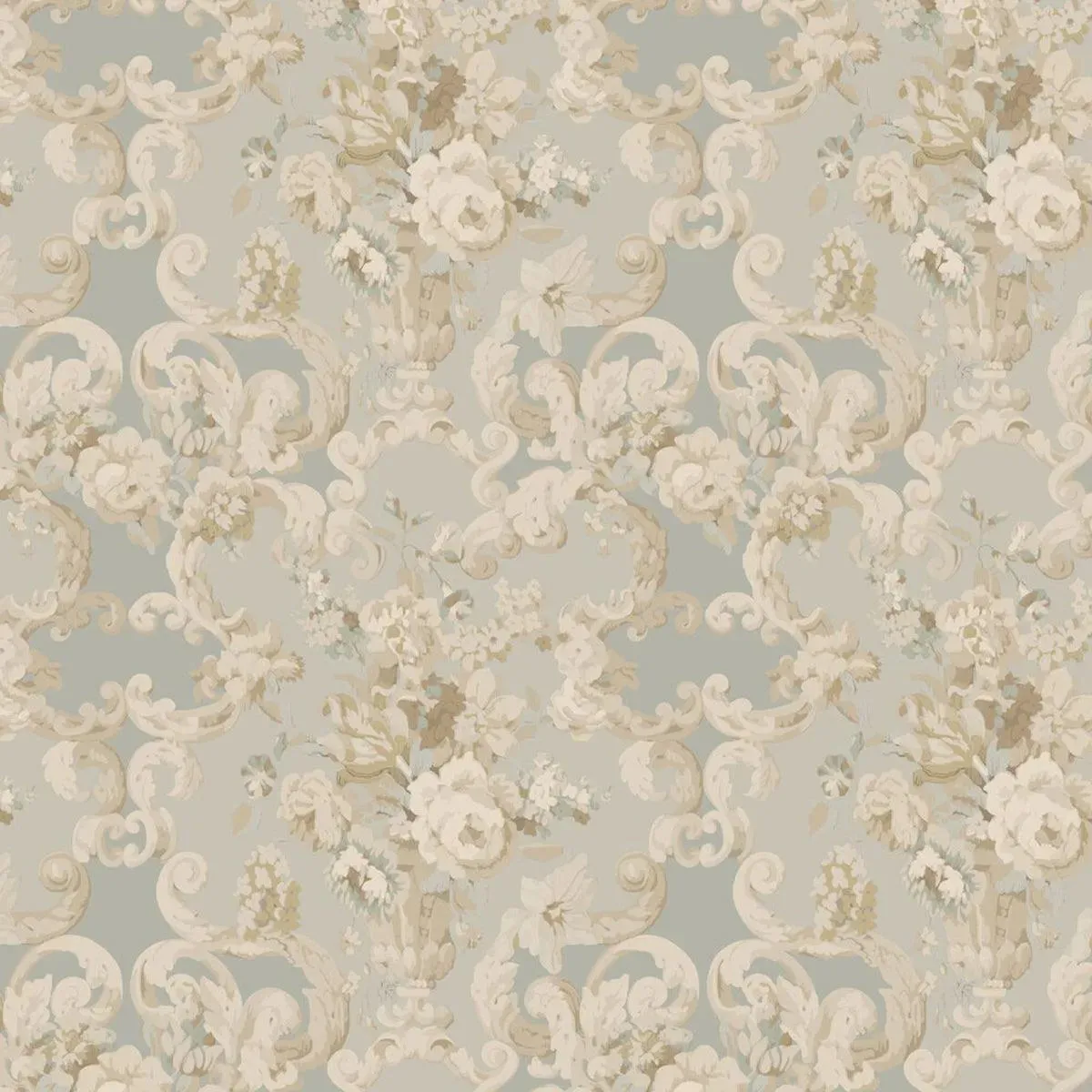 Floral Rococo Wallpaper - Mulberry Home