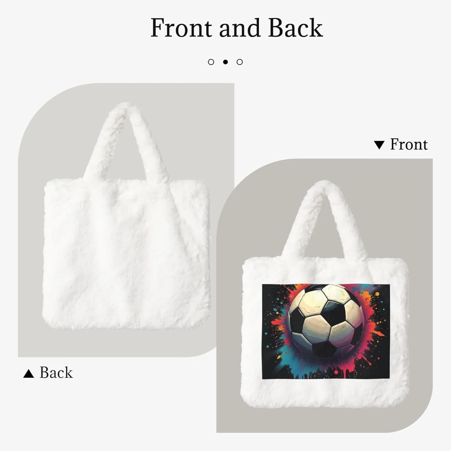 Fluffy Bag Fluffy Shoulder Bag Furry Plush Handbag Faux Fur Flower Tote Bag for Ladies Women