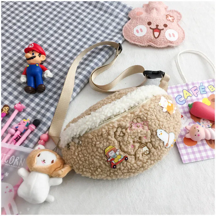 Fluffy Bear Crossbody Bag