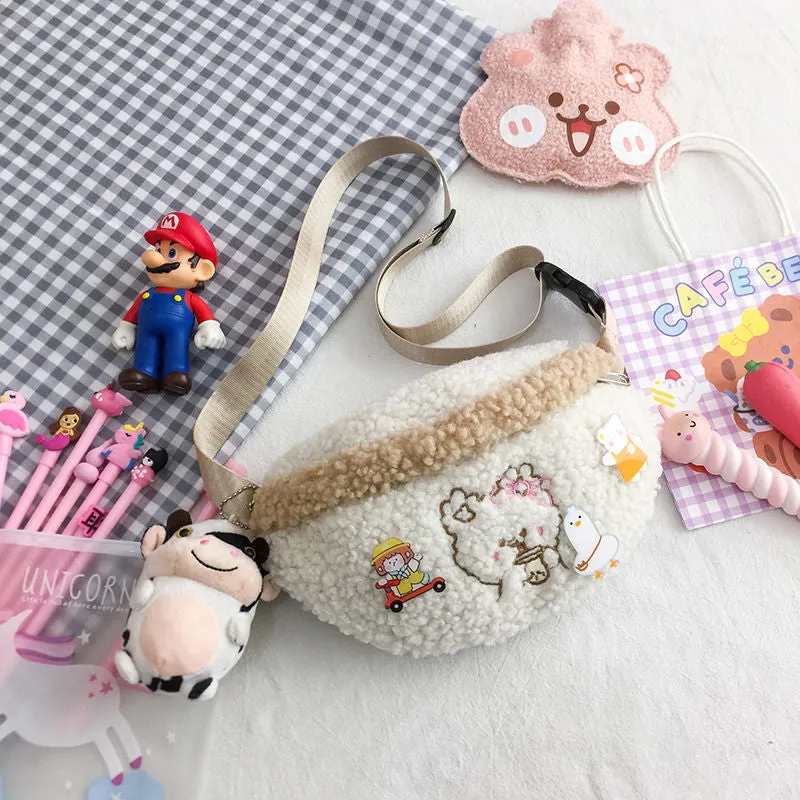 Fluffy Bear Crossbody Bag