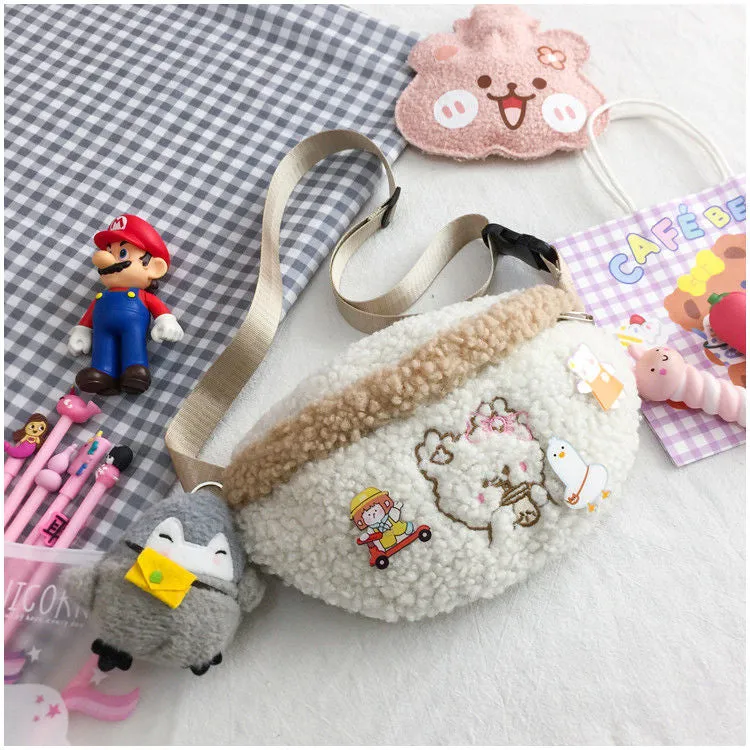 Fluffy Bear Crossbody Bag