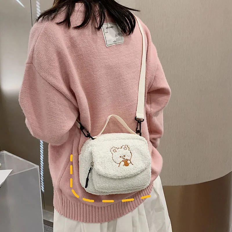 Fluffy Bear Crossbody Bag