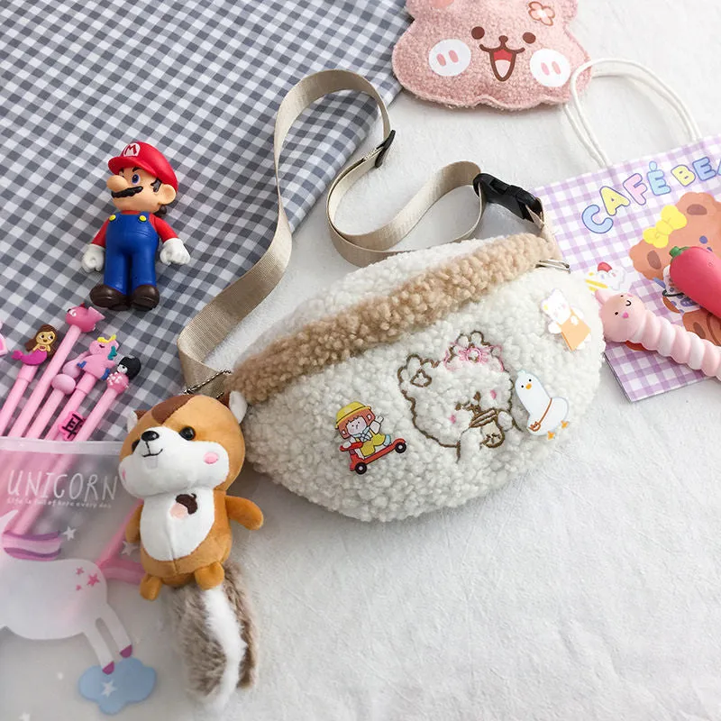 Fluffy Bear Crossbody Bag