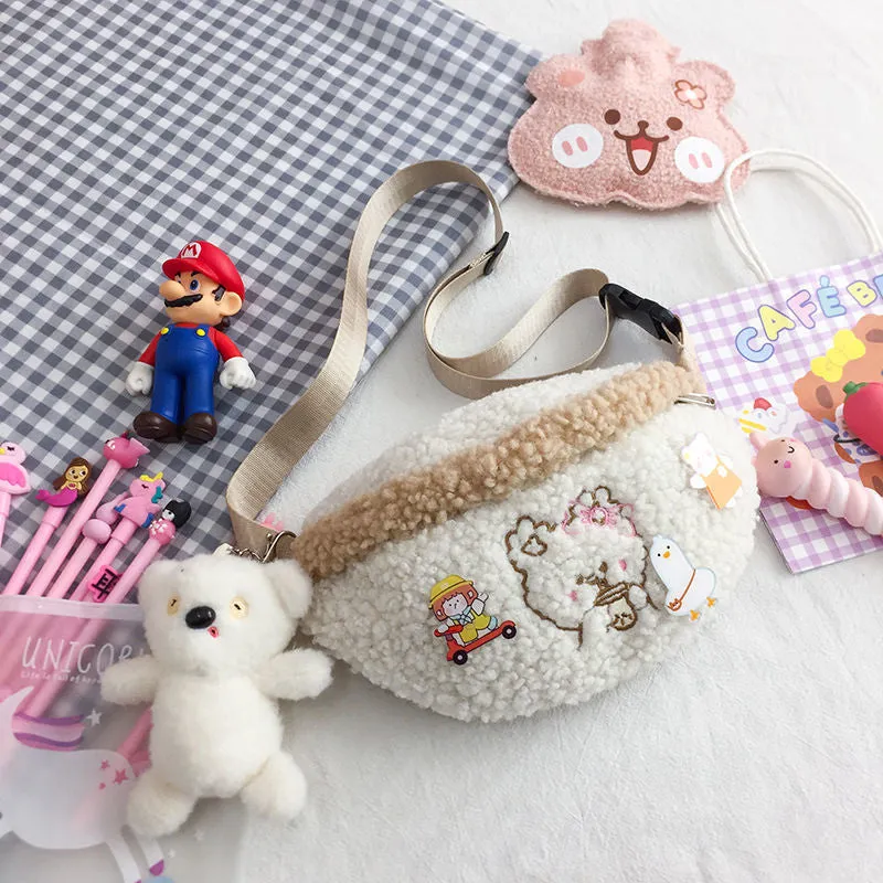 Fluffy Bear Crossbody Bag