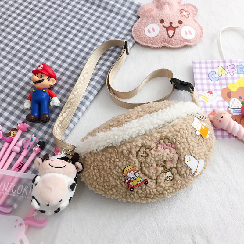 Fluffy Bear Crossbody Bag