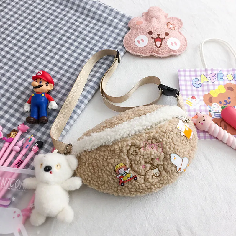 Fluffy Bear Crossbody Bag
