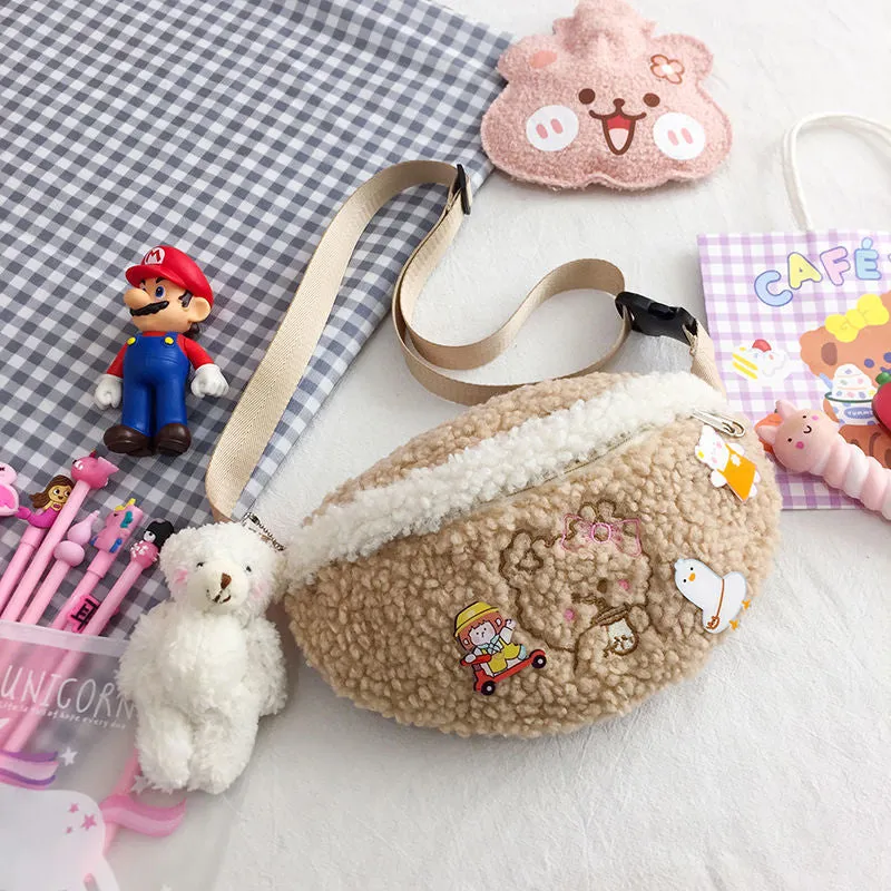 Fluffy Bear Crossbody Bag