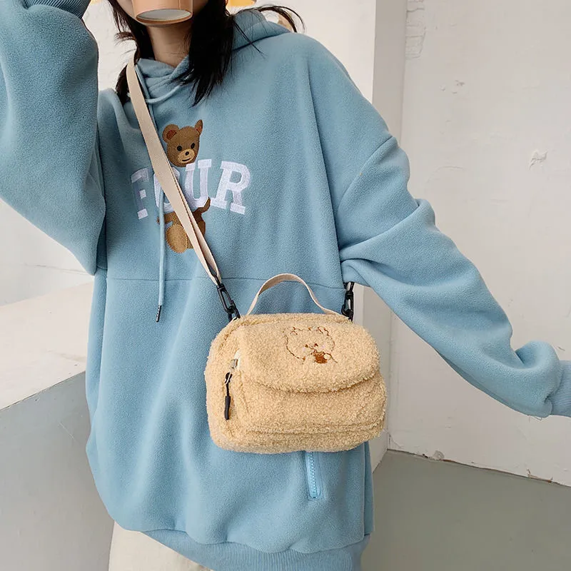 Fluffy Bear Crossbody Bag
