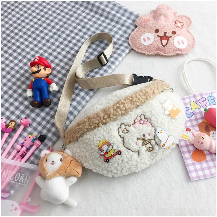 Fluffy Bear Crossbody Bag
