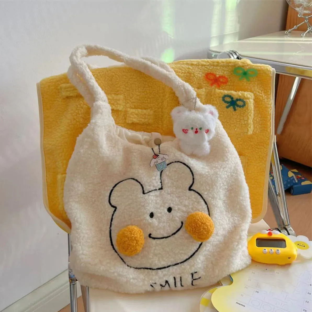 Fluffy Bear Shoulder Bag