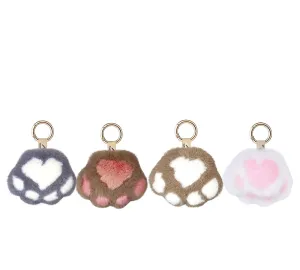 Fluffy Cat Paw Keyring Keychain Pandent Bag Cham