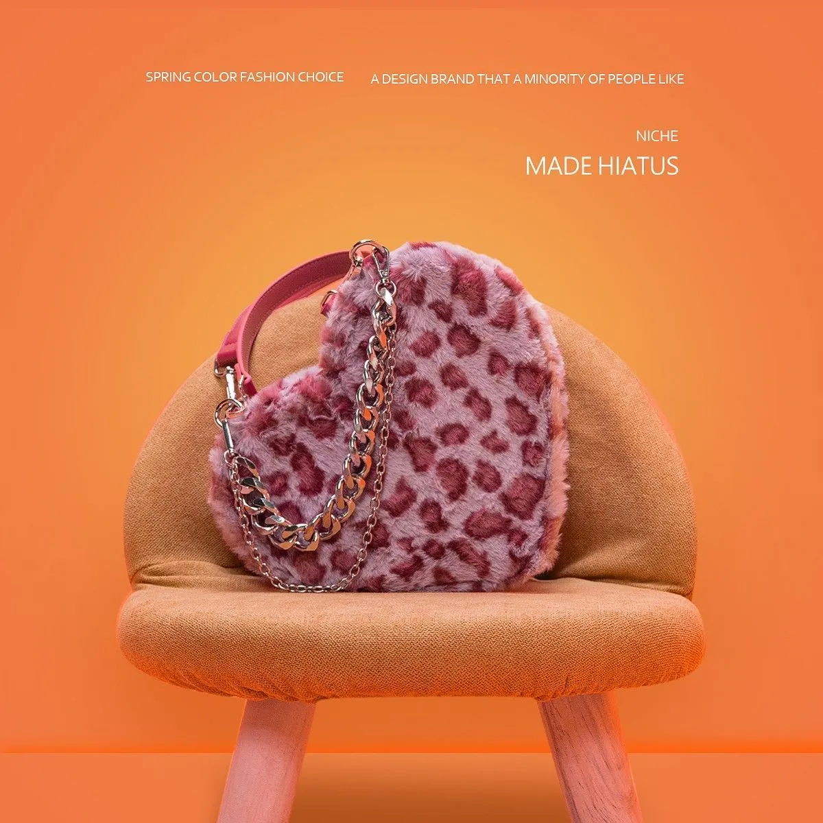 Fluffy Heart Crossbody Bag