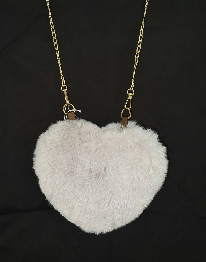 Fluffy heart shaped bags