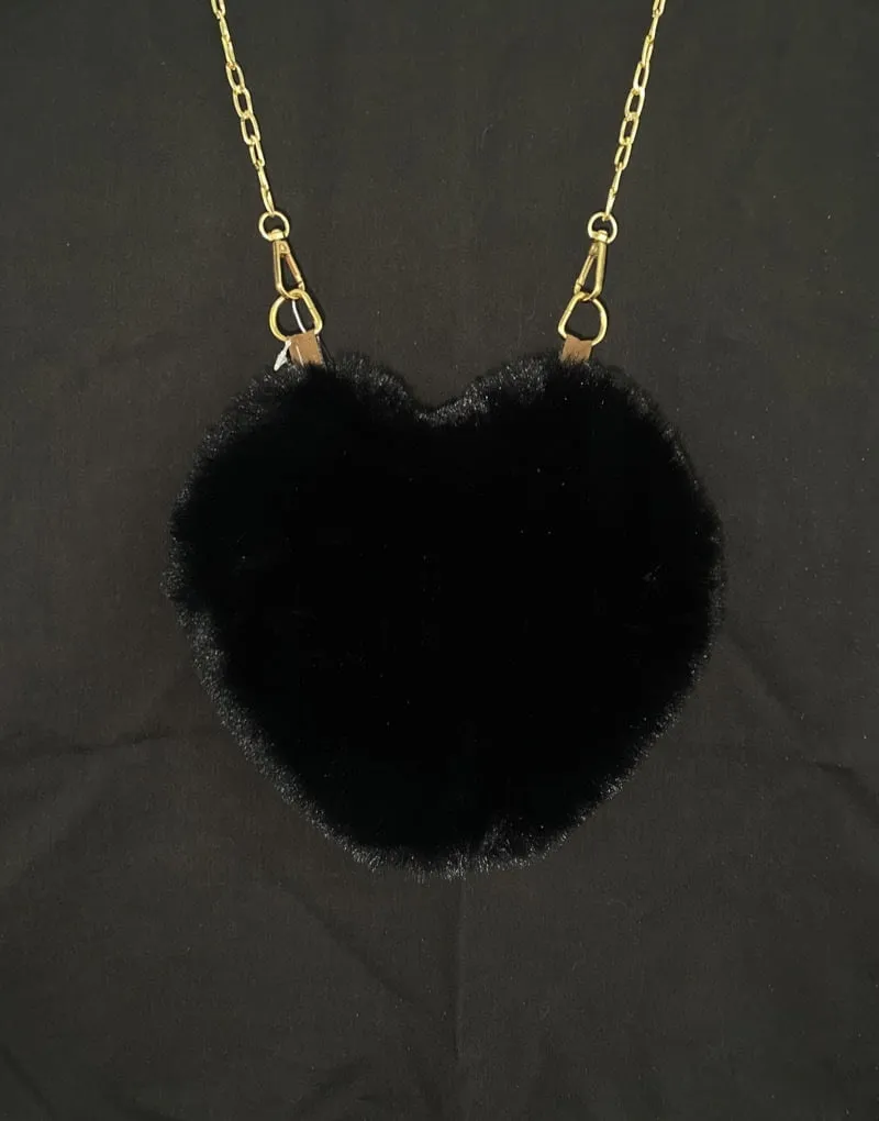 Fluffy heart shaped bags
