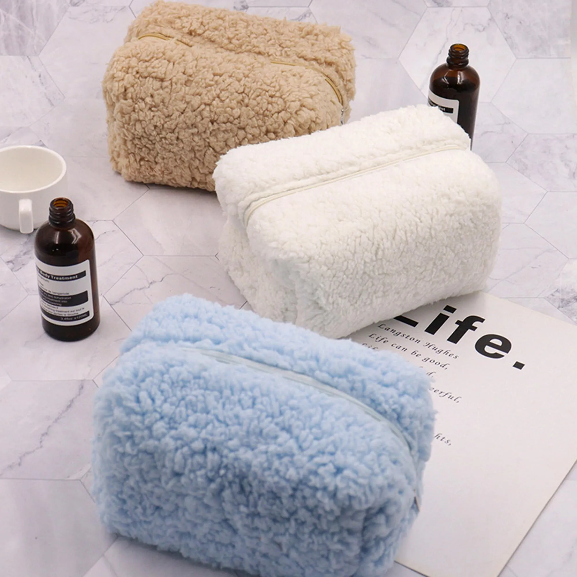 Fluffy Makeup bag
